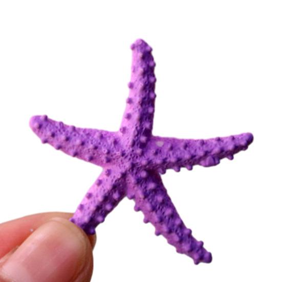2 Pcs Mini Resin Starfish Ocean Decor Tiny Summer Starfish Figurine for Miniature DIY Crafts Fairy Garden Ornament Beach Party Home Decoration