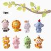 Animal Cute Model Toy Birthday Cake Toppers Car Ornament Cow Bear Rabbit Decor