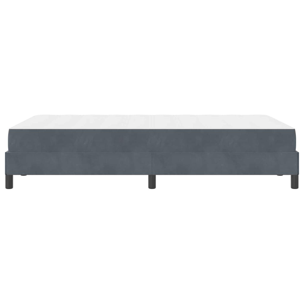 Box Spring Bed with Mattress Dark Gray 120 x 190 cm Fabric
