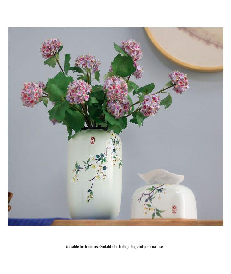 Antique-Style Chinese Ceramic Vase for Floral Display