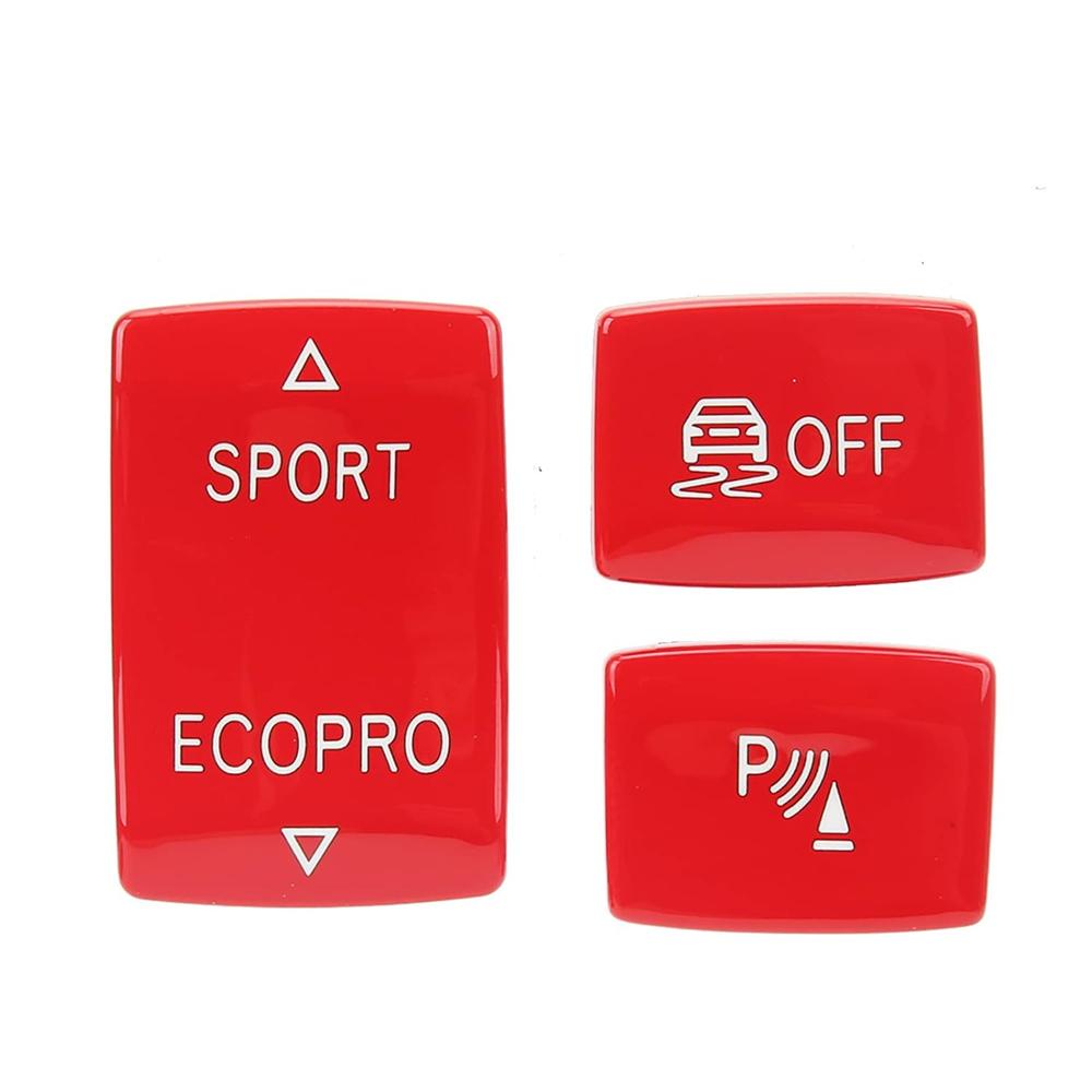 3Pcs/Set Gear Shift Button Cover Trim Red For BMW 1 2 3 4 Series F20 F22 F30 F32