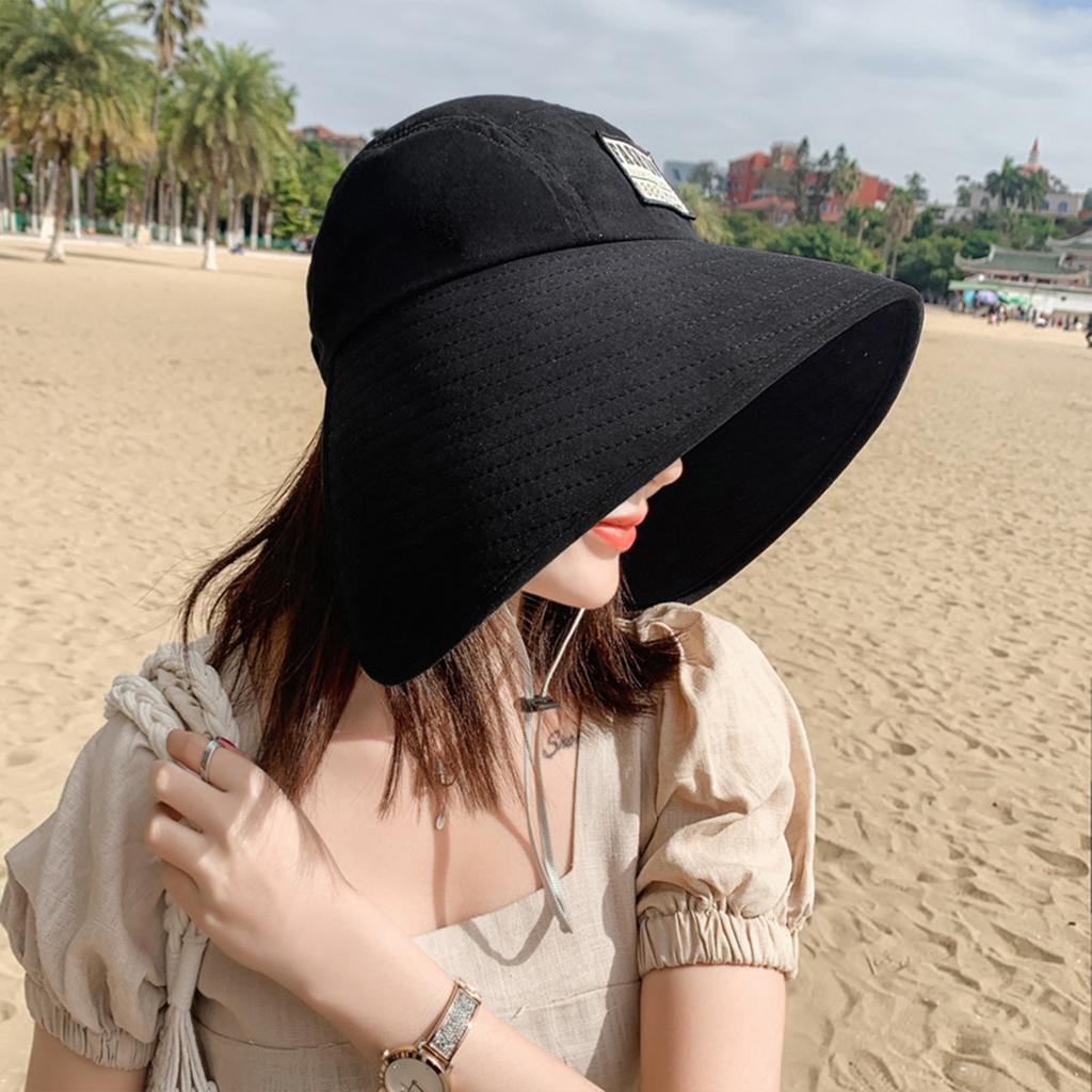 Women's Large Brim Beach Sun Hat Summer Outdoor UV Protection Sun Hat for Fishing Camping Traveling