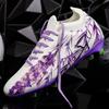 Spring Soccer Shoes Purple Print Children's Soccer Shoes Turf Training Shoes Outdoor Long Spikes Sports Soccer Shoes