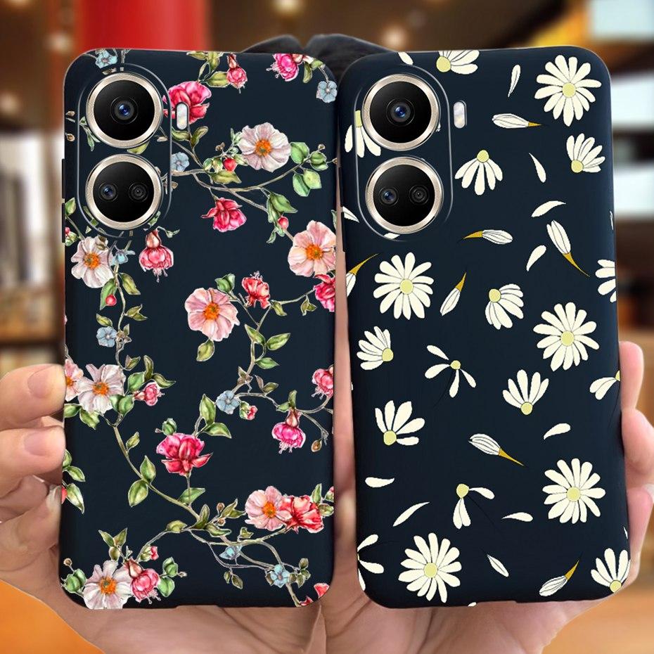 Cute Silicone Case For Huawei Nova 10 SE 2022 Fashion Girl Flower Phone Case For Huawei Nova 10 Pro Nova10 10Pro Soft Back Cover