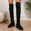 Stretch Long Faux Suede Boots Women Over-the-knee Boots Casual Black Sexy Nightclub Platform Shoes for Women Autumn Women Bottes