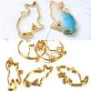 5pcs Cat Border Mold Resin Molds Silicone Geometric Hollow Metal Frame Bezel Epoxy Resin Molds Pendant For DIY Jewelry Making