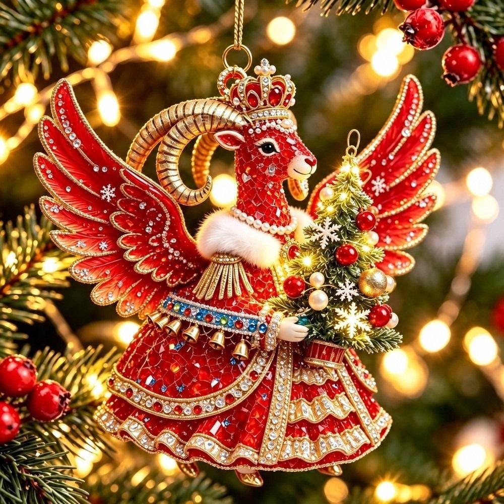 Acrylic Acrylic Pendant Lightweight Christmas Tree Ornament  Christmas New Year Decoration