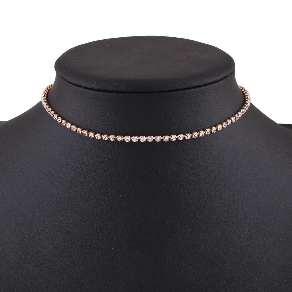 Simple temperament diamond necklace, female collarbone necklace, neck chain choker hot-selling single product