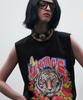 UNTAGE Tiger Print Sleeveless T-Shirt [Black(Unisex)]_Utt-St45