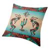 Soft Kokopelli Design With Tribal Zia Symbol Throw Pillow Case Home Decor Custom Cushion Cover 45X45 Pillowcover For Living Room