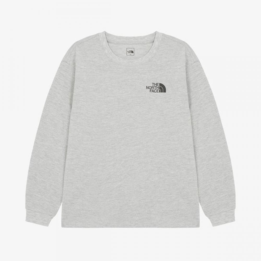 The North Face Kids Essential Long Sleeve Tee Melange Grey Nt7tr50u MELANGE GREY/100