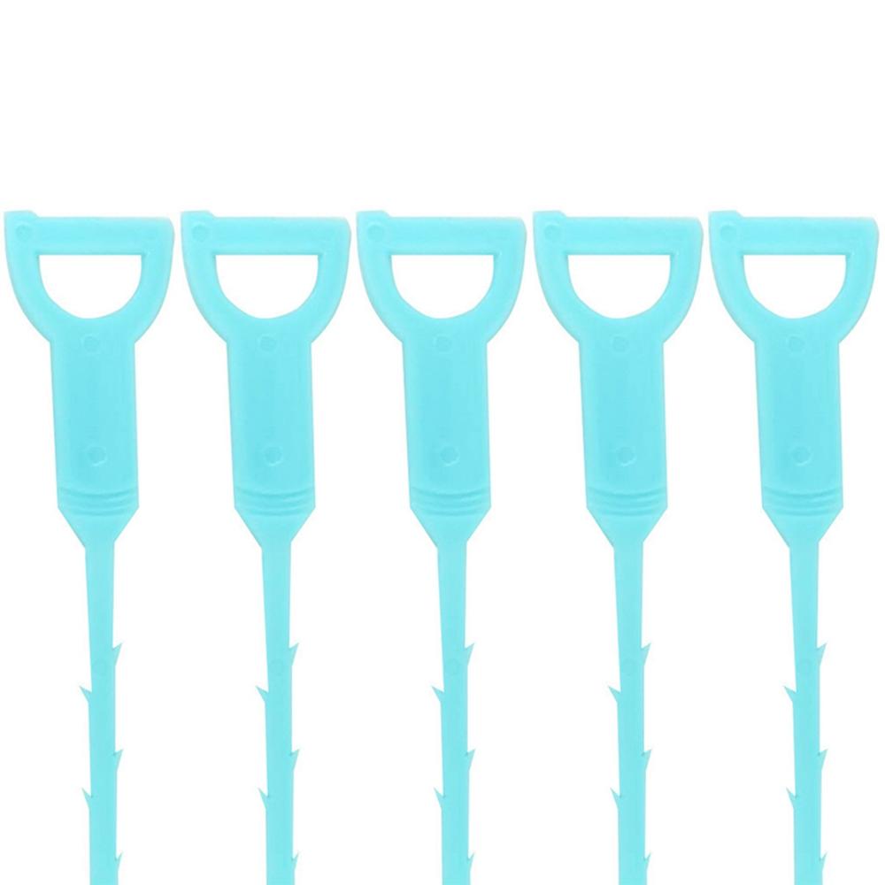5Pcs 51cm PP Sewer Dredging Hook Sink Pipe Washbasin Bathroom Drain Dredging Tool