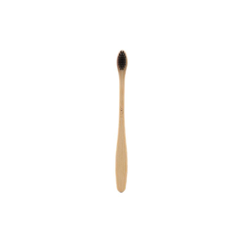 Custom Logo and Packaging Kids Waterdrop Shape Soft Natural Eco Biodegradable Bamboo Toothbrush чёрный