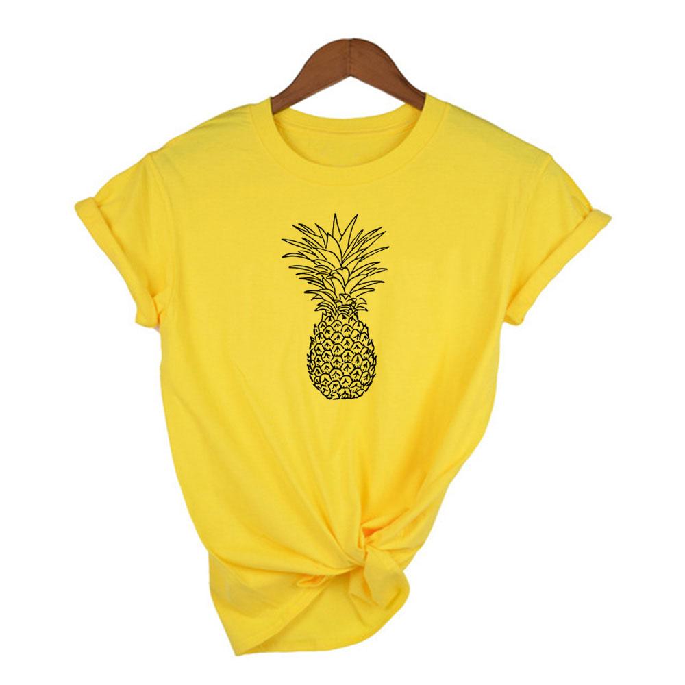 Fashion Summer Pineapple Fruits Women S Funny Cute T Shirt Lover Casual Short Sleeve Graphic Tees