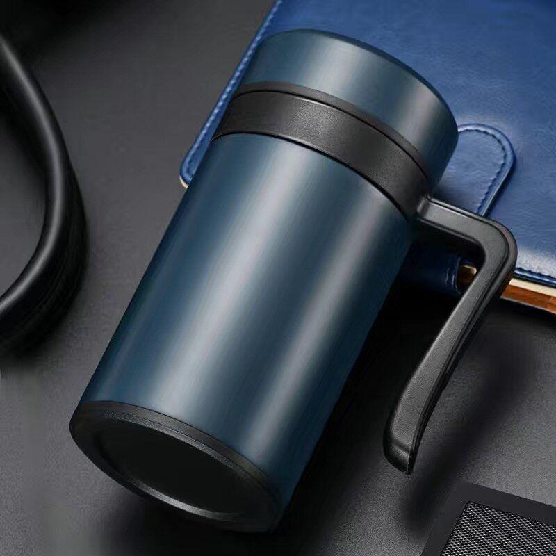 450ml Large Capacity Thermos Cup 304 Stainless Steel Business Office Water Cup with Handle