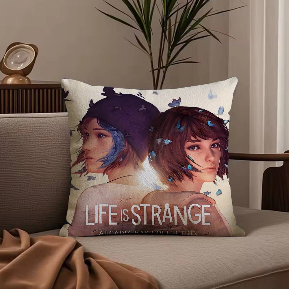Life Is S-Strange Pillow Case Anti-dustmite Pillowcase Invisible zipper silky short plush Sofa cushion cover