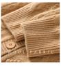 Women's 3D Crochet Thickened Wool Cardigan - Long Sleeve Knit Sweater for Autumn & Winter
