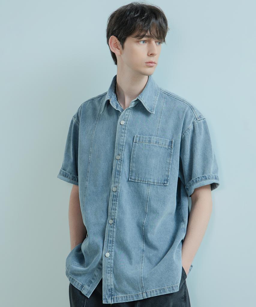 LOGSTORE Cut Denim Shirt