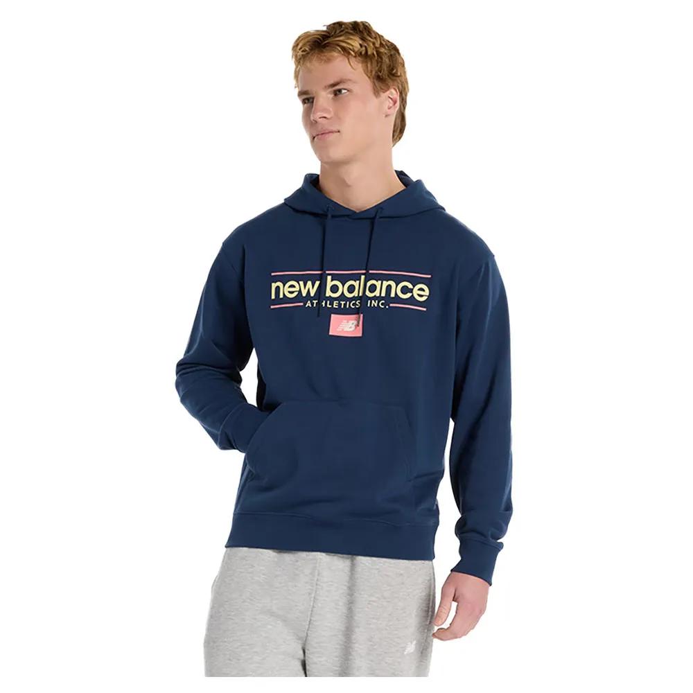 New Balance Толстовка с капюшоном Relaxed Linear Athletics EU S