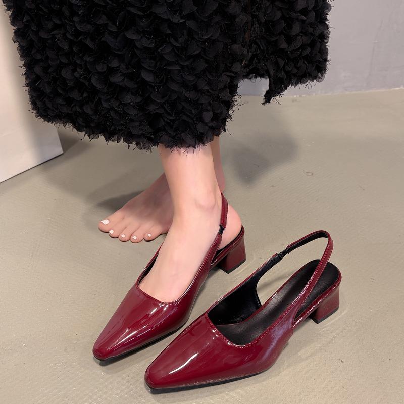 Beautiful Temperament Baotou Sandals Women's Spring and Summer 2025 New Versatile Block Heel High Heels