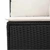 Vidaxl 6-Cz. Set di Mobili da Giardino con Cuscini, Polyrattan Nero