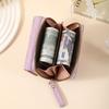 Women Stylish Tri-Fold Wallet Embroidered Heart Cash Wallet Mini Card Holder Wallet with Zippered Coin Pocket for Dating Shopping