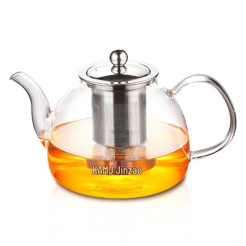 Jinzhao Heat-Resistant Glass Teapot with Stainless Steel Infuser
