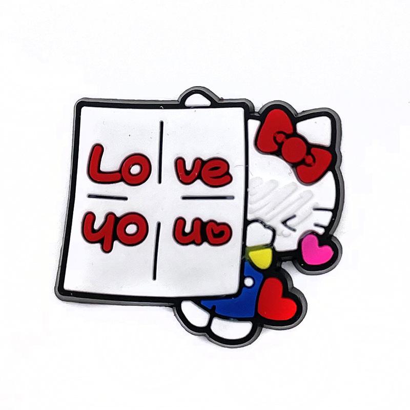Hello Kitty Cat PVC Rubber Decorative Shoe Buckle - Flower Accessory