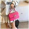 Fashi Butterfly Women's Small Square Shoulder Bag Simple PU Ladies Crossbody Bags Portable Female Handle Clutch Purse Handbags