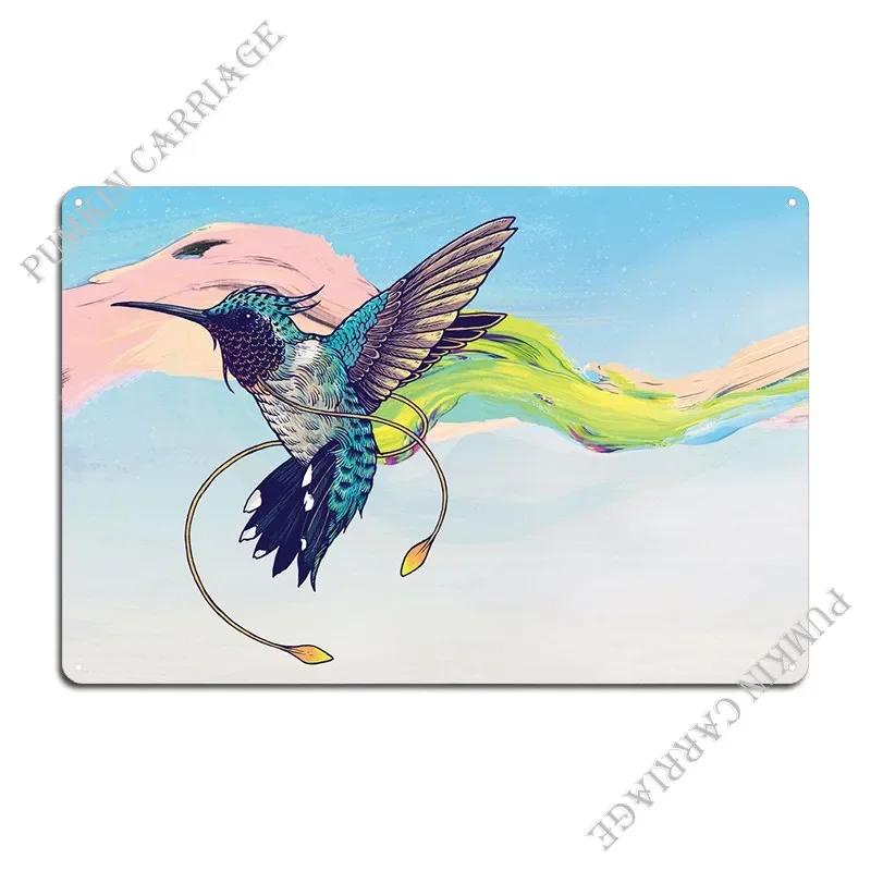 Hummingbird Metal Sign Home Party Garage Club Tin Sign Poster 20x30cm(7.8x11.8inch)