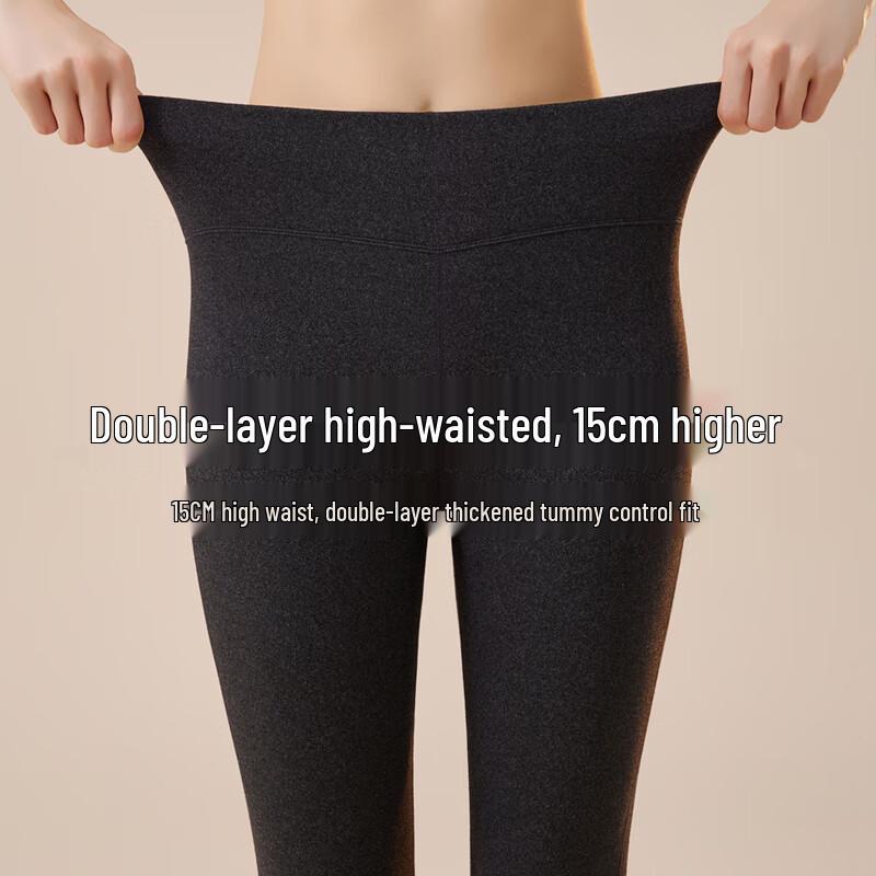 GUJIN Women's High-Waisted Wool Silk Thermal Leggings
