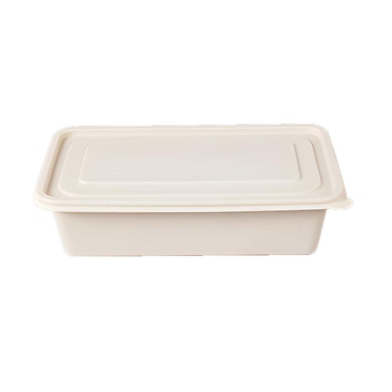 850ml Biodegradable Corn Starch Rectangular Meal Boxes