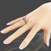 Ebay Fashion And Popular Love Shape Pink Zircon Crystal Micro-Set Ring Platinum Plated Ring Jewelry