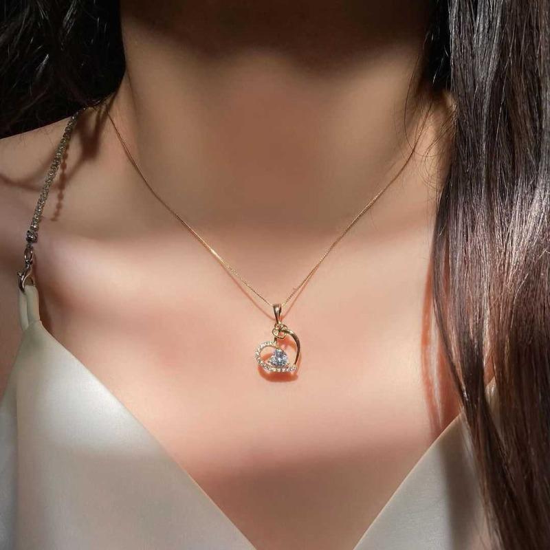 New jewelry autumn and winter fashion versatile diamond pendant personalized love letter necklace women