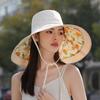 Hat women's summer new outdoor bucket hat sunscreen sunshade sun hat women's striped fashion sun hat