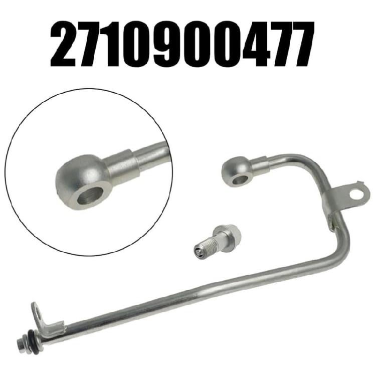 Replace 2710900477 0019972401 Turbocharger Oil Return Line with Hollow Screw