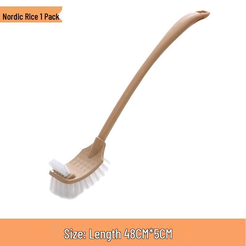 Wall-Mounted Long-Handle Soft Bristle Toilet Brush for Effective Cleaning