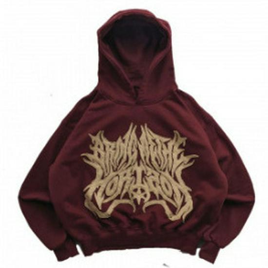 

2025 Retro AB Print Harajuku Hooded Sweatshirt S
