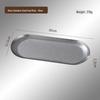 Retro Stainless Steel Oval Japanese Ornament Tray in Gold for Creative Restaurant Dessert and Pastry.