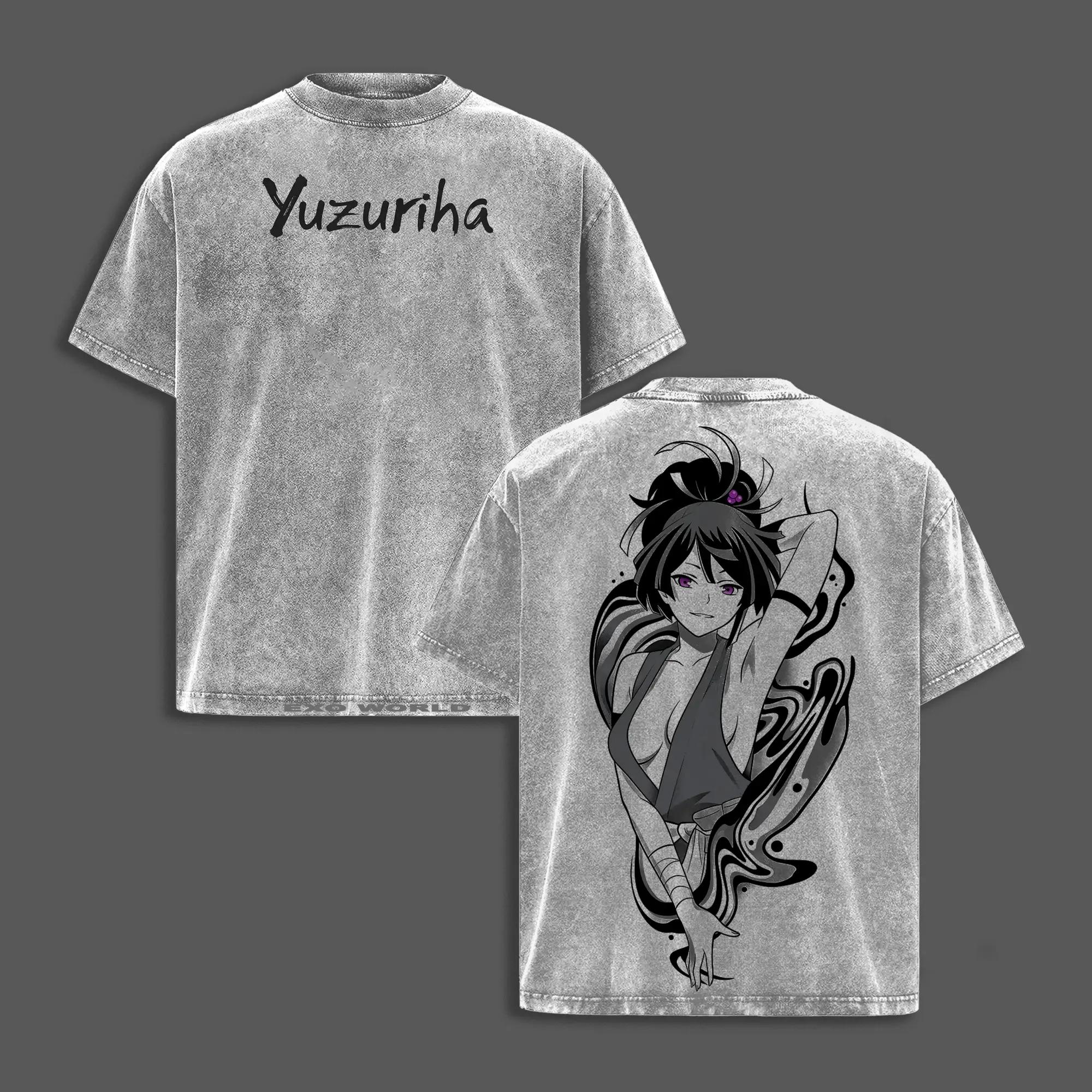 

Yamada Asaemon Shion Print T-shirt Hell s Paradise Anime Clothing Men Cotton Tshirts Retro Washed Tee Harajuku Oversized T Shirt XXL