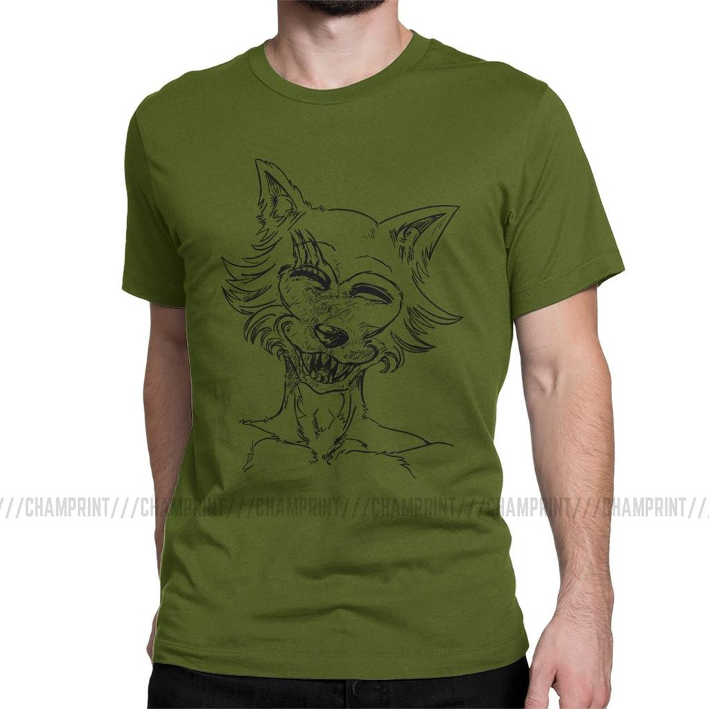 Beastars Legosi Anime T Shirts For Men Humor T Shirts Crewneck Animals Manga Tee Shirt