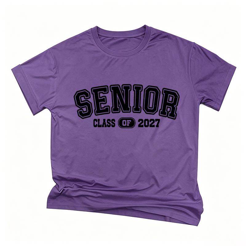 Vintage Senior 2027 Class Of 2027 Seniors Graduation 2026 Senior 27 Tshirt Unisex Unisex Short Sleeve Fashion Tshirts