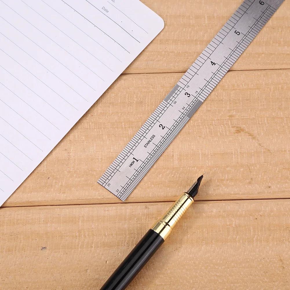 Stainless Steel Metal Ruler Metric Rule Precision Double Sided Measuring Tools
