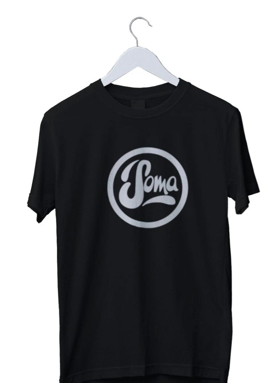 Men s Casual Graphic Soma Records Label Graphic Print T-Shirt Mens ... S