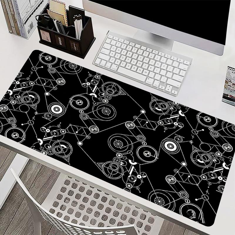 Black Mouse Pad Esports Gaming Accessories Large Keyboard Pad Gamer Nonslip Carpet Steins Gate Anime Desk Mat Notbook Mousepad