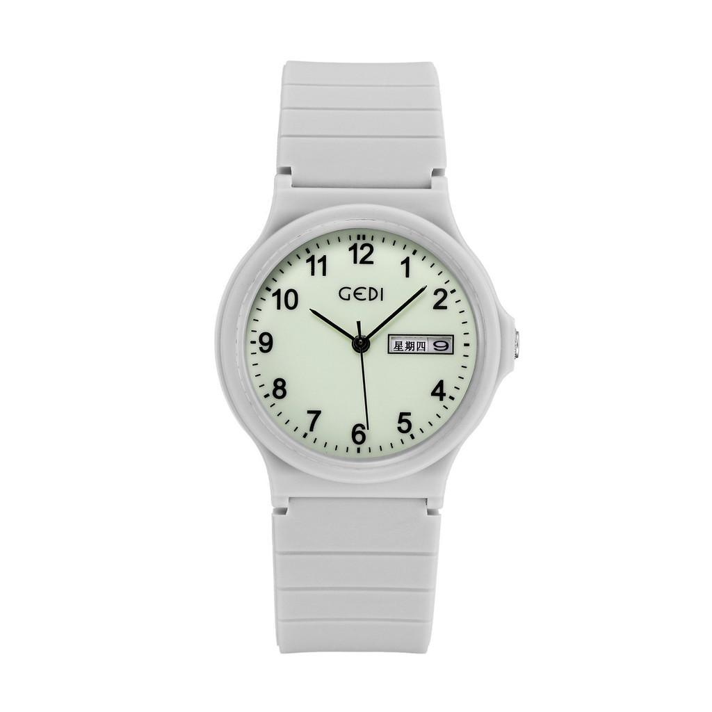 

Gadi Ladies Watch Silicone Band Water Resistant Quartz Fashion For Women сірий колір