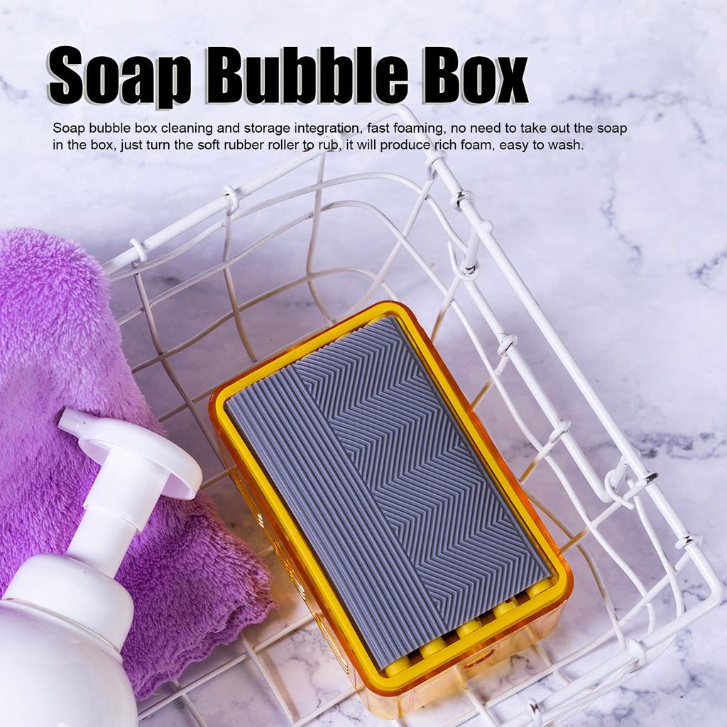 Soap Bubble Box 2 In 1 Multifunction Keep Dry Soap Cleaning Storage Foaming Box for Bathroom Kitchen Toilet