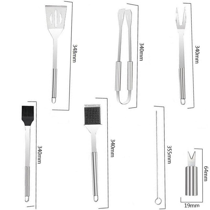 Grilling Bbq 20pcs Accessories Barbecue Grill Cooking Utensil Bbq Tool Kit Set