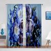Lente Bloeiende Paarse Bloemen Transparante Voile Gordijnen voor Keuken Woonkamer Slaapkamer Decor Moderne Tule Gordijn Raambekleding