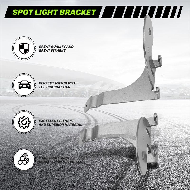 NEW-Stainless Steel Car Front Grille Spot Light Fixing Bracket For-BMW Mini R50 R52 R53 2001-2007